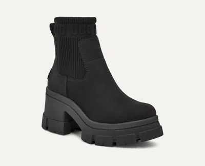 Ugg Brooklyn 1148730-blk Boots Womens 8.5 Black Suede Waterproof Chelsea Khd2031