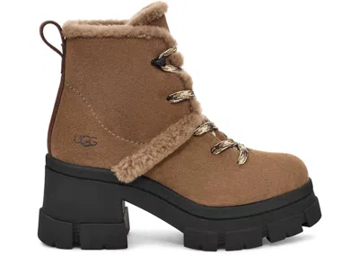Pre-owned Ugg Brooklyn Hiker Boot (women's) Sneakers In Hickory In Brown