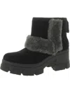 Shop Ugg Brooklyn Sunburst Womens Suede Block Heel Ankle Boots In Black