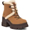 Ugg ® Brooklyn Water Resistant Hiker Boot With Genuine Shearling Trim In Chestnut