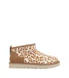 Ugg Stivaletto Donna Classic Ultra Mini Felicity Leopard Jasmine In Beige