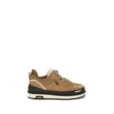 Ugg Brown Calf Leather Bos Taurus Athletic Sneakers