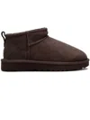 Ugg Classic Ultra Mini Suede Ankle Boot Burnt Cedar In Brown