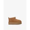 Ugg Kids Classic Ultra Mini Twinface Sheepskin Booties In Brown