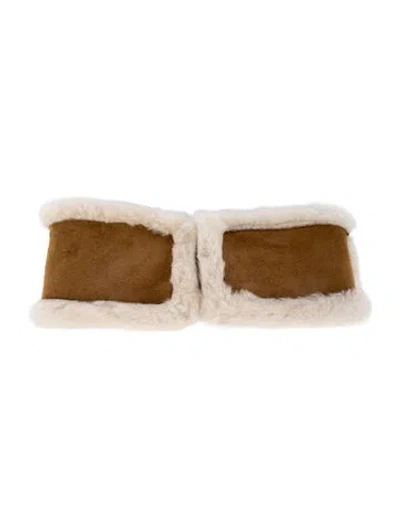 Pre-owned Ugg Brown Leather Headband