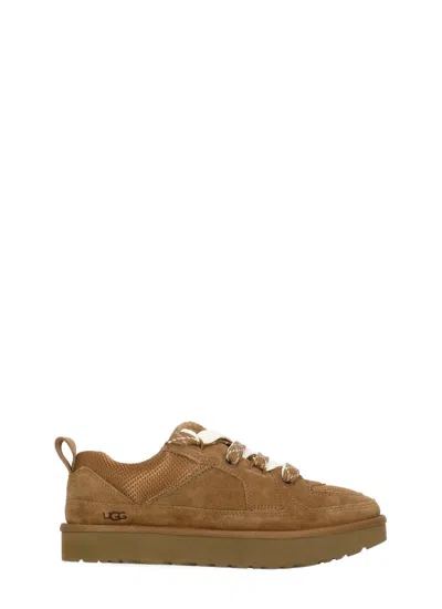 Ugg Low Profile Suede Sneakers For Women In Brown