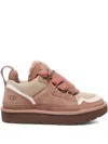 Ugg Ribbon-lace Leather Sneakers In Brown