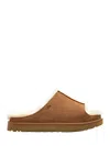 Ugg Suede Slippers With Embossed-logo In Brown