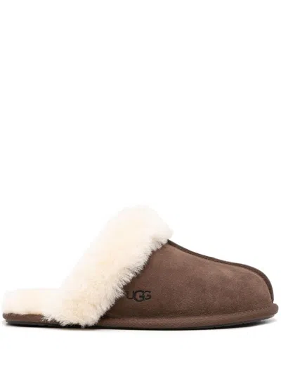 UGG BROWN SCUFFETTE II SLIPPERS
