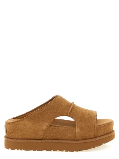 Ugg Brown Solid Slides