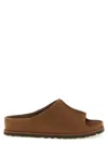 Ugg Brown Solid Slides In Brown