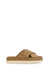 UGG BROWN SUEDE LEATHER SANDALS