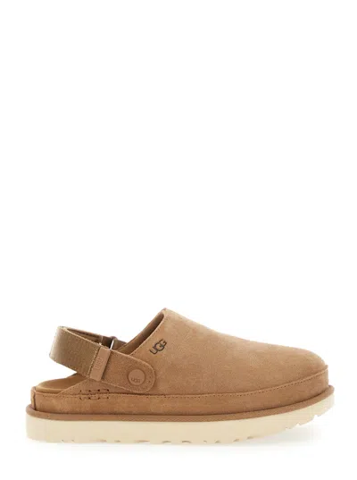 UGG BROWN SUEDE SLIDES