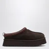 Ugg Brown Suede Tazz Slippers In Brown