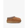 Ugg Tasman Ii Shearling-trim Suede Slippers 2-7 Yea In Brown