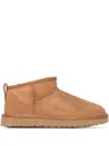 Ugg Brown Ultra Mini Boots In Suede Woman In Neutral