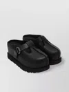 Ugg Buckle Detail Textured Sole Mules In Multi