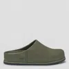 Ugg Burnt Olive Leather M Otzo Clog Flat In Green
