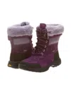 Ugg Butte Lace-up Shearling-cuff Boots In Purple