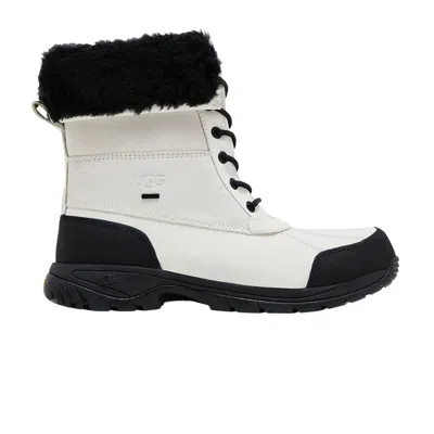 Pre-owned Ugg Butte Waterproof Leather Snow Boot 'white Black' | Men's Size 12