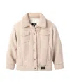 Ugg Button-up Faux Shearling Jacket In Nude