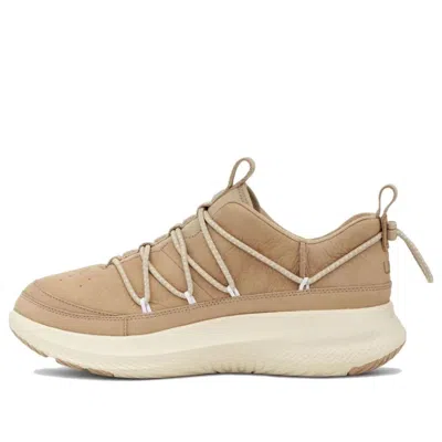 Ugg Ca78 Heritage Trainer Nubuck Sneakers 'mustard Seed Birch' In White
