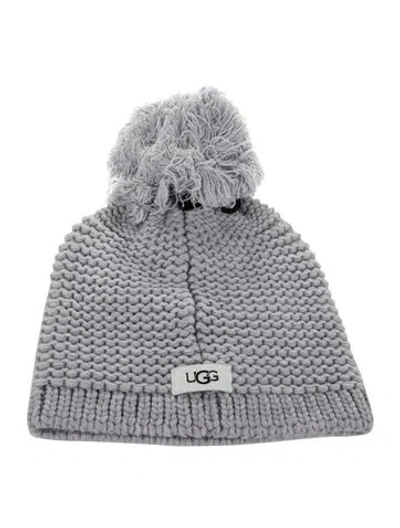 Pre-owned Ugg Cable Knit Beanie  W/tags In Grey