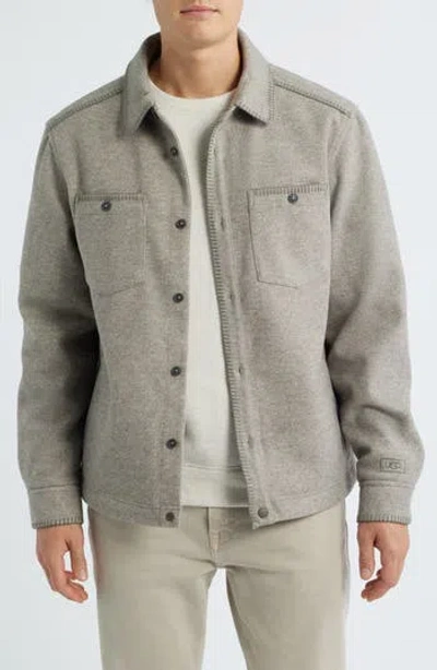 Ugg ® Caelum Felted Jersey Shirt Jacket In Grey Heather