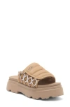Ugg Callie Suede Platform Slides In Sand