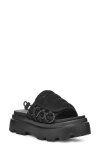 Ugg Callie Platform Sole Textured Tread Sandals In Black