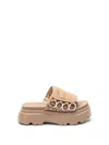 Ugg Callie Suede Platform Slides In Brown