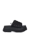 Ugg Callie Platform Sole Textured Tread Sandals In Black
