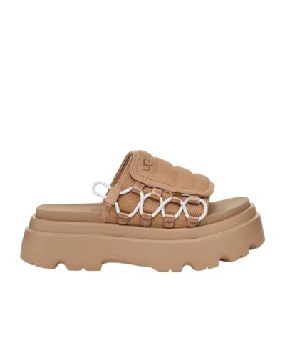 UGG UGG CALLIE QUILTED PLATFORM SLIDES