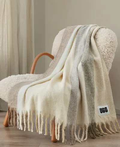 UGG CALYX STRIPE FAUX MOHAIR THROW, 50" X 70"