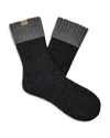 Ugg Camdyn Cozy Quarter Length Socks In Black