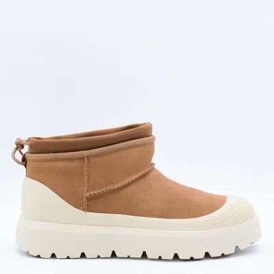 UGG CAMEL AND WHITE ULTRA MINI BOOTS