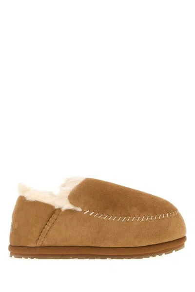 Ugg Camel Suede Anders Slip Ons In Brown