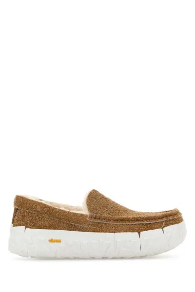Ugg Camel Suede Ascot Slip Ons In Che