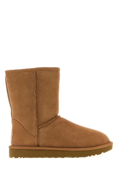 Ugg Camel Suede Classic Short Ii Ankle Boots In Brown