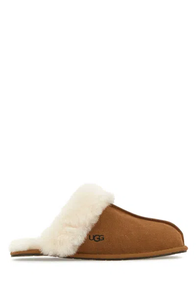 Ugg Camel Suede Scuffette Ii Slippers In Brown
