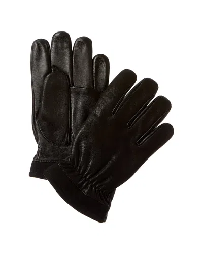 Ugg Capitan Pieced Leather Gloves In Black