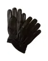 Ugg Capitan Pieced Leather Gloves In Black