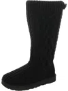 Ugg Cardi Womens Cable Knit Comfort Knee-high Boots In Black