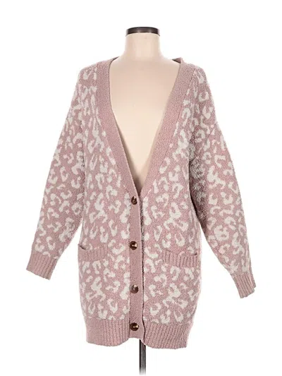 Pre-owned Ugg Cardigan Sweater In Pink