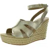 Ugg Careena Womens Leather Slip On Wedge Sandals In Multi