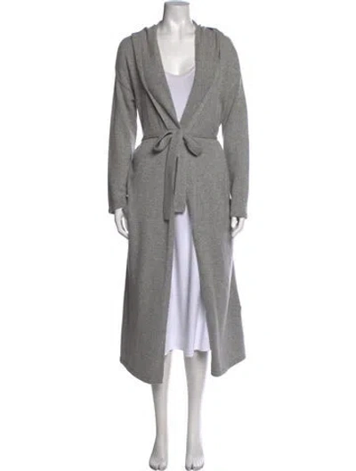 Pre-owned Ugg Cashmere Open Front Sweater In Grey