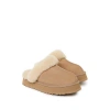 Ugg Chaussons Disquette En Cuir In Brown