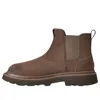 Ugg Chunky Sole Round Toe Boots With Pull Tab In Brown