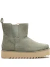 Ugg Chelsea Platform Mini "shaded Clover" Boots In Grey