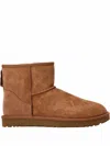 Ugg Camel Suede Classic Mini Ii Ankle Boots In Brown